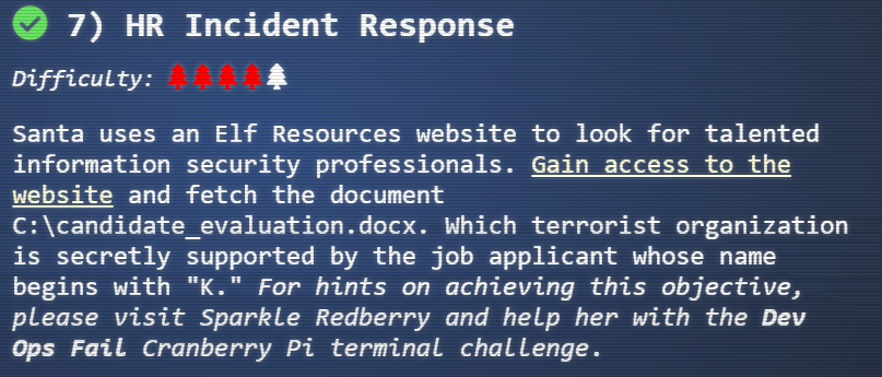 The 2018 SANS Holiday Hack Challenge - Write-Up